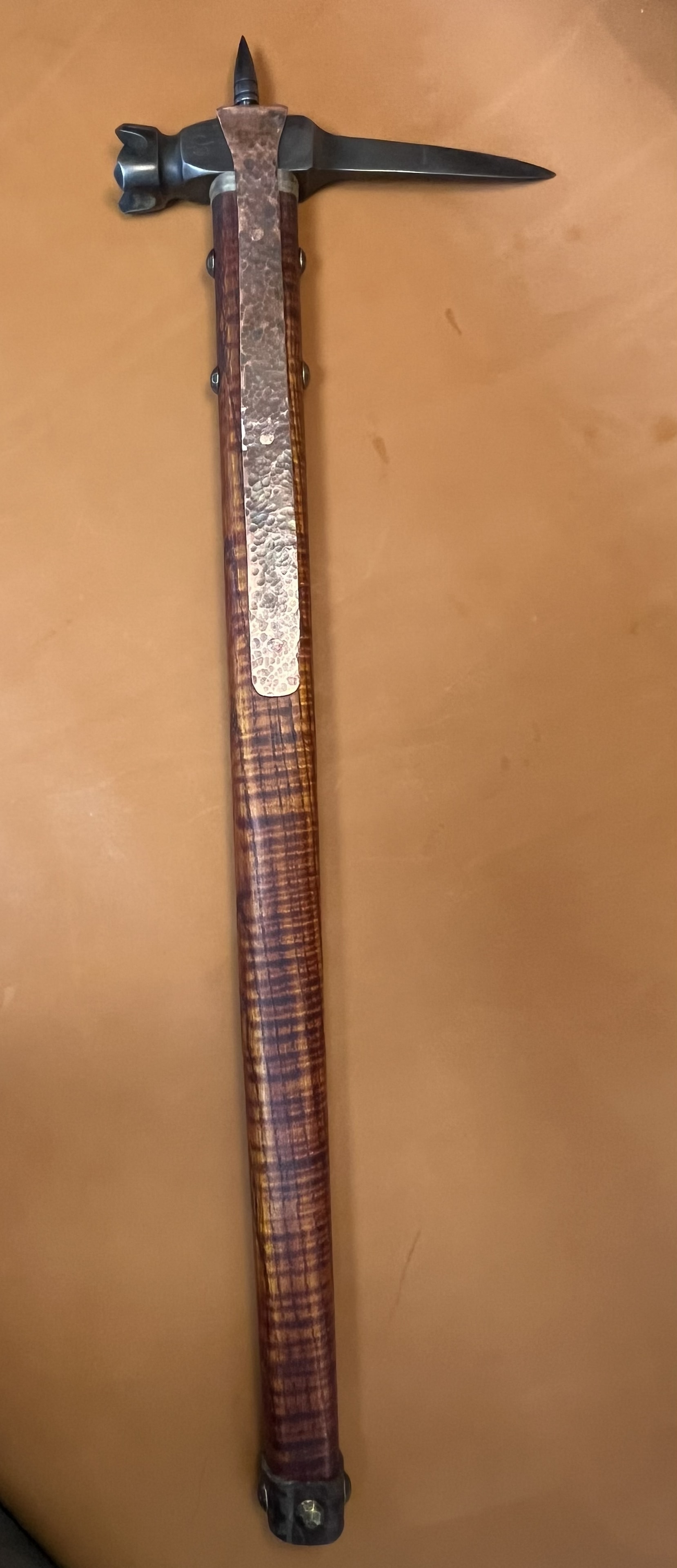 War Hammer — forged steel with figured wood handle